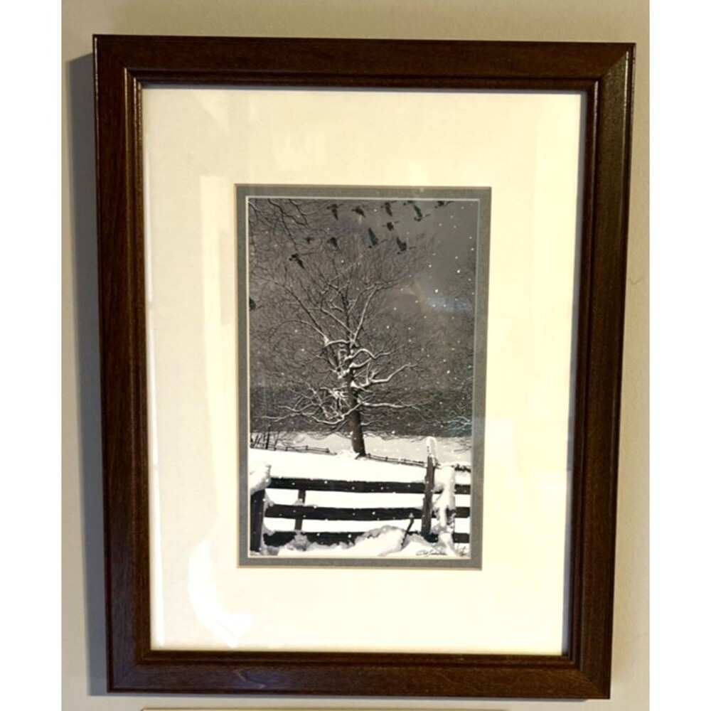 Bob Timberlake "Winter Flight" Framed Print North Carolina Landscape Birds